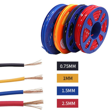 40m Automotive Pure Copper Core Insulated Wire, 0.75 Square Meters Black, 0.75 Square Meters Red, 0.75 Square Meters Blue, 0.75 Square Meters Yellow, 0.75 Square Meters Green, 1 Square Meters Yellow, 1 Square Meters Red, 1 Square Meters Green          ...