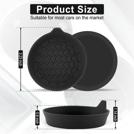 4pcs Anti-squeak Anti-slip Car Coaster With Handle