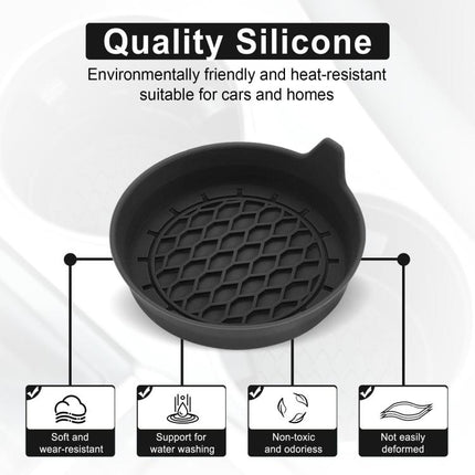 4pcs Anti-squeak Anti-slip Car Coaster With Handle
