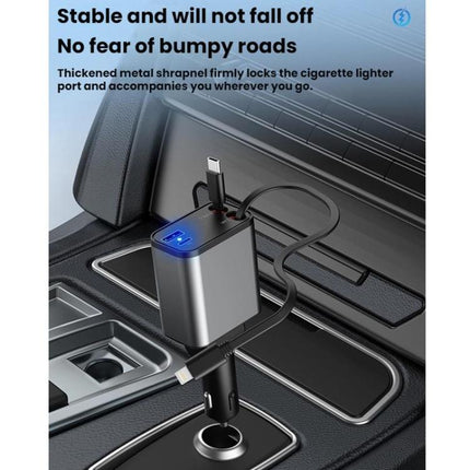 PD30W Car Charger With Retractable Cable