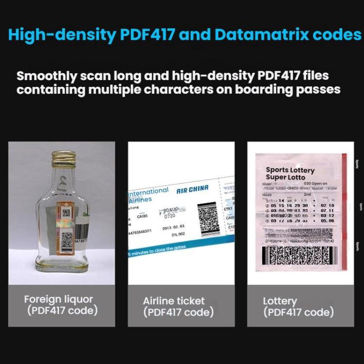 Long-range Wireless QR Code Barcode Scanner With Base