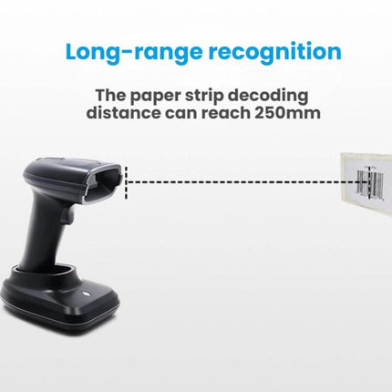 Long-range Wireless QR Code Barcode Scanner With Base, Single 2.4G, 2.4G + Bluetooth