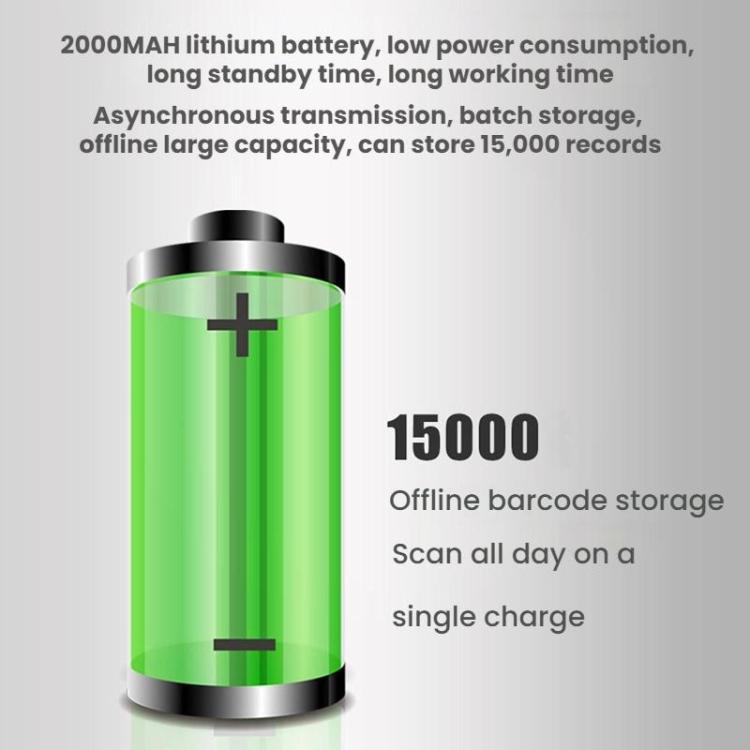 Long-range Wireless QR Code Barcode Scanner With Base