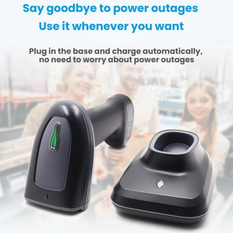 Long-range Wireless QR Code Barcode Scanner With Base