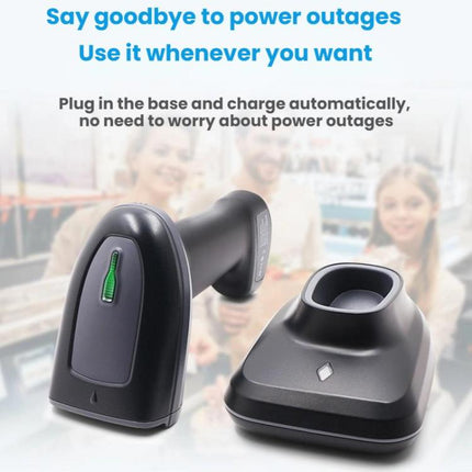 Long-range Wireless QR Code Barcode Scanner With Base, Single 2.4G, 2.4G + Bluetooth