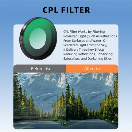 For Insta360 Go Ultra BRDRC Lens Filter Camera Accessories, UV, CPL, ND16, ND8+ND16+ND32