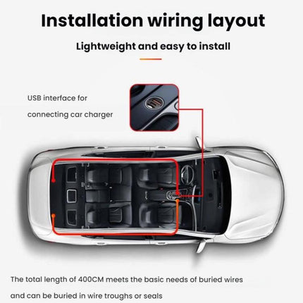 USB Car-mounted Dynamic Demon Eye Car Sticker LED Indicator Light