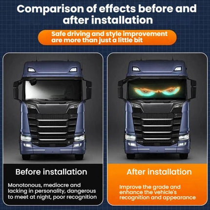 USB Car-mounted Dynamic Demon Eye Car Sticker LED Indicator Light