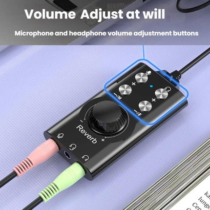USB / Type-C To 3.5mm 7.1 Surround Sound Computer Voice Changer External Sound Card For Mobile Computer Streaming
