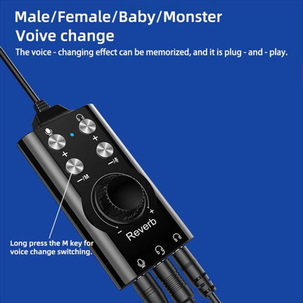 USB / Type-C To 3.5mm 7.1 Surround Sound Computer Voice Changer External Sound Card For Mobile Computer Streaming
