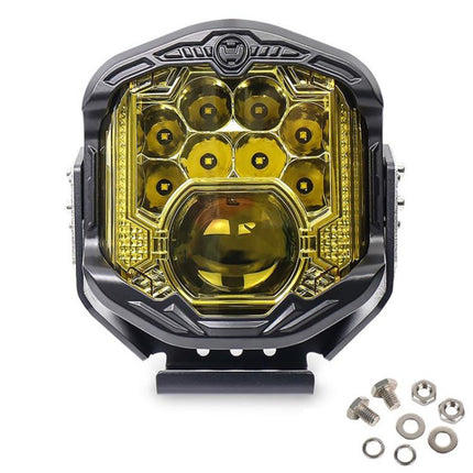 OL-21W04Y 7 Inch LED Long-Distance Headlight Angel Eye Background Work Light