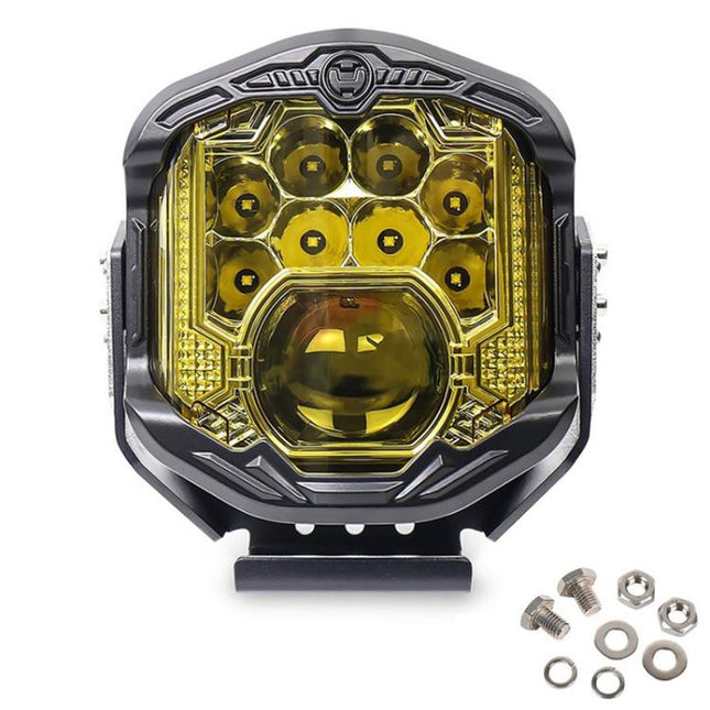 OL-21W04Y 7 Inch LED Long-Distance Headlight Angel Eye Background Work Light