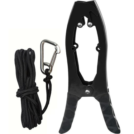 Canoe/Kayak Self-Locking Stainless Steel Anchor Clamp With Toothed Jaws, Black, Black + Metal Buckle, Black + Kayak Handrail, Black + Metal Buckle + Kayak Handrail