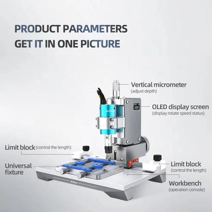 AiXun 2nd Generation Intelligent BGA Chip Polisher Phone Motherboard Automatic Repair Screen IC Degumming Machine, US Plug, EU Plug