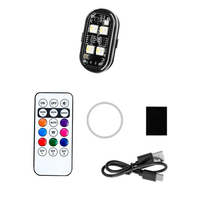 Wireless Remote-Controlled Motorcycle LED Flashing Taillight For Retrofitting, 1 Light, 2 Lights, 4 Lights, 6 Lights, 8 Lights