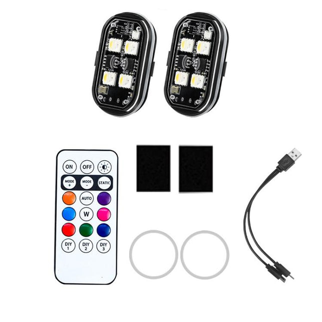 Wireless Remote-Controlled Motorcycle LED Flashing Taillight For Retrofitting, 1 Light, 2 Lights, 4 Lights, 6 Lights, 8 Lights