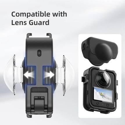 For DJI Osmo 360 aMagisn Expansion Cage Plastic Frame with Lens Cap