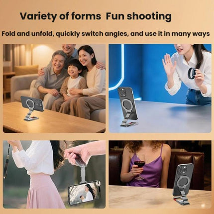 Magsafe Magnetic Cell Phone Shooter Folding Metal Clip 1/4 Expanding Stand Accessory, MB015