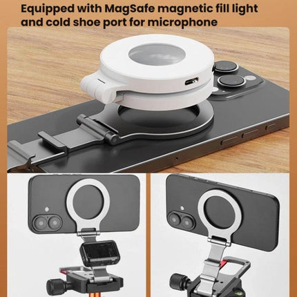 Magsafe Magnetic Cell Phone Shooter Folding Metal Clip 1/4 Expanding Stand Accessory, MB015