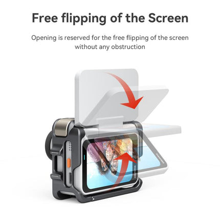AMagisn Metal Cage For Insta360 GO Ultra Quick Release Protective Frame With Silicone Cover