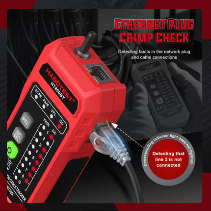 HABOTEST Multi-Function Anti-Interference Network Cable Tester, HT800B