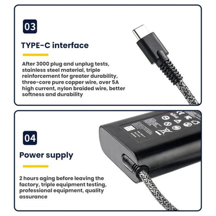 Type-C Super Fast Charge PD Charger For HP Laptops, 65W 20V-3.25A, 90W 20V-4.5A