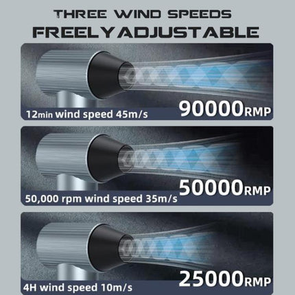 90000RPM High-Power Turbo Fan Outdoor Handheld Metal Fan Brushless High-Speed Pressure-Boosted Blower, X7 90000RPM