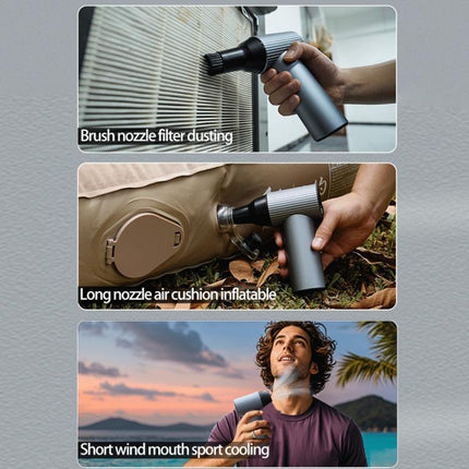 90000RPM High-Power Turbo Fan Outdoor Handheld Metal Fan Brushless High-Speed Pressure-Boosted Blower, X7 90000RPM