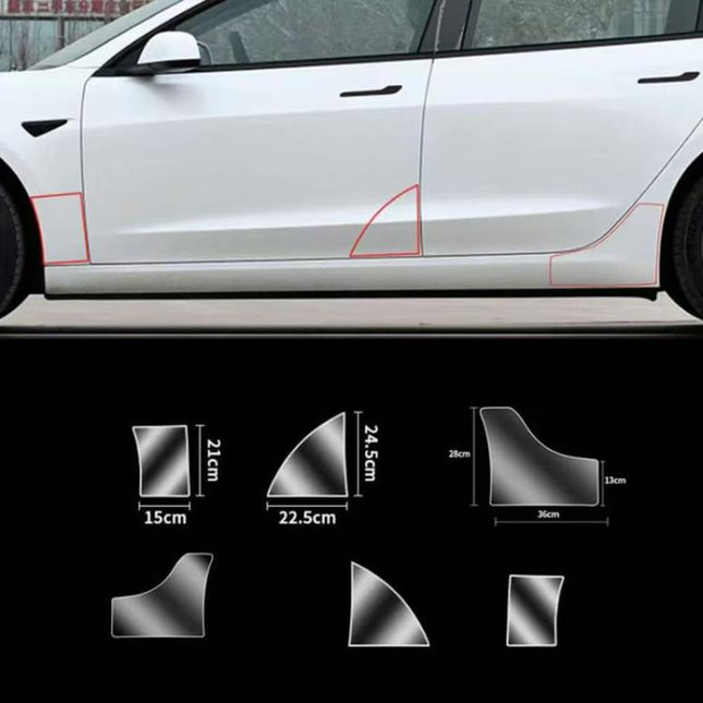 Door Protection Film, For Tesla Model 3 Front Door + Door Corner + Back Door