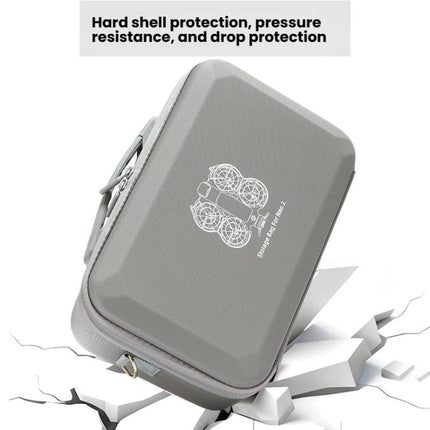 For DJI Neo 2 Fly More Combo Hard Shell Carrying Case Custom-Molded Sling Bag, Mini Black, Fly More Combo Gray