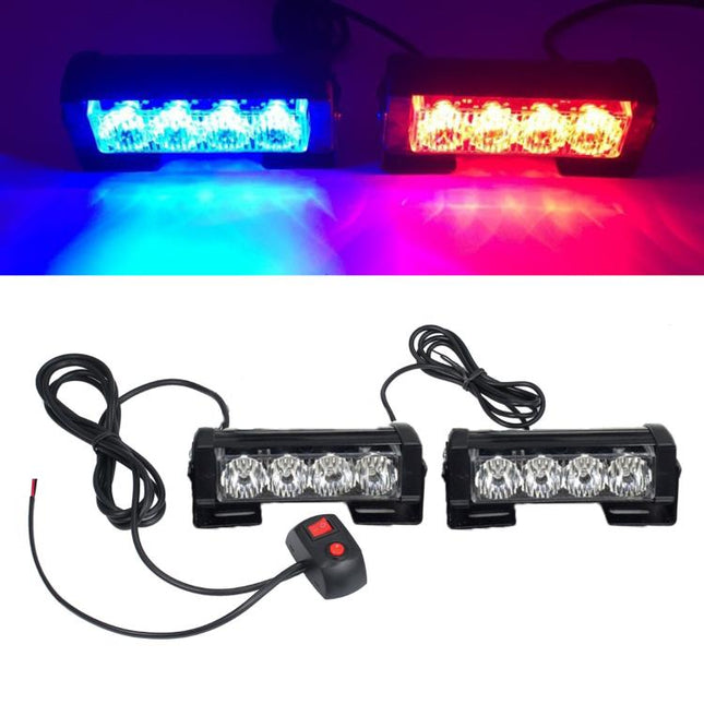 Car Modification High-brightness Flashing Warning Lights, One For Two 4 Light, One For Two 6 Light, One For Four 4 Light, One For Four 6 Light