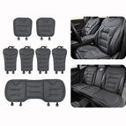 7pcs Perforated Seat Cushion Black