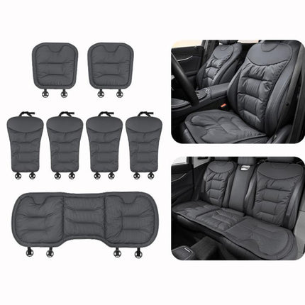 Car Seat Cushion Thickened Non-Slip Front Rear Seat Cushions, 3pcs Perforated Seat Cushion Red, 7pcs Perforated Seat Cushion Black, 7pcs Perforated Seat Cushion Brown, 7pcs Perforated Seat Cushion Red, Perforated Back Cushion Black                     ...