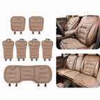 7pcs Perforated Seat Cushion Brown