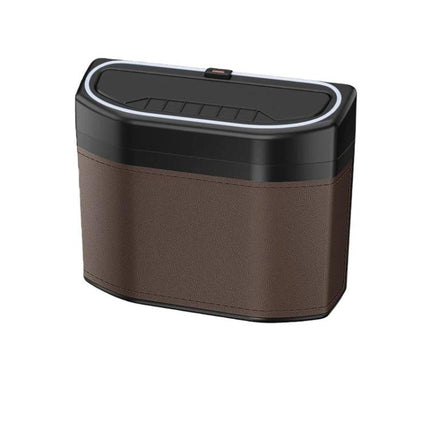 Car Trash Can Side-mounted Storage Box With Light