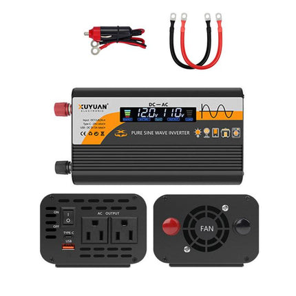 XUYUAN 12V / 24V To 110V Pure Sine Wave Inverter Power Inverter US Plug, 800W Black, 1400W Black, 2000W Black, 3000W Black, 3600W Black, 4000W Black, 800W Red, 1400W Red, 2000W Red, 3000W Red