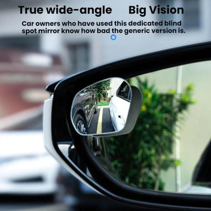Suction Cup Car Rearview Blind Spot Reversing Assist Mirror, Silver, Black, White