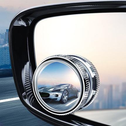 Car Suction Cup Type Wide-angle Reversing Mirror With Rain Guard, Silver, Black, White, Red, Blue