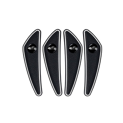 4pcs /Set Car Door Corner Anti-scratch Rearview Mirror Protectors, Black, Red, White, Gray, Luminous