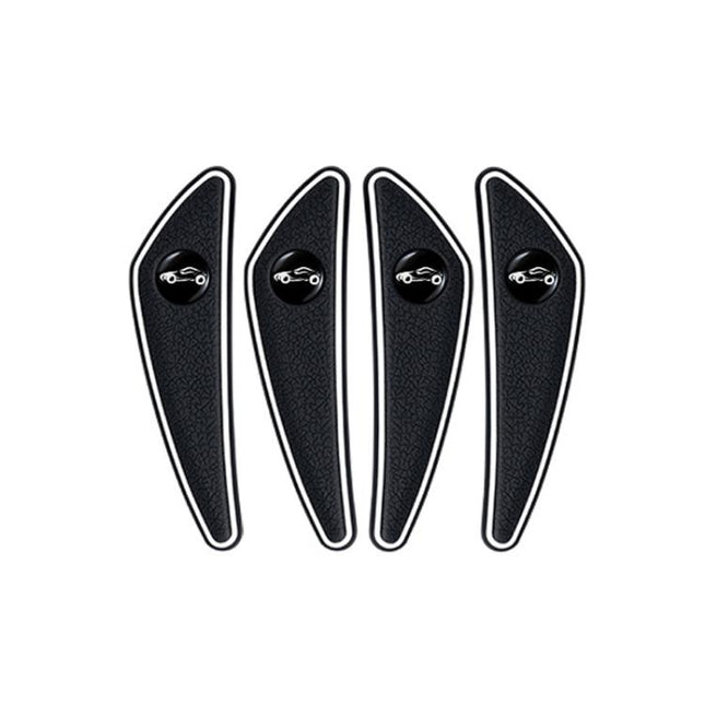 4pcs /Set Car Door Corner Anti-scratch Rearview Mirror Protectors, Black, Red, White, Gray, Luminous