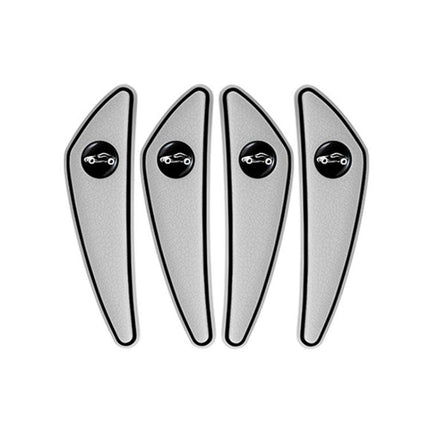 4pcs /Set Car Door Corner Anti-scratch Rearview Mirror Protectors, Black, Red, White, Gray, Luminous