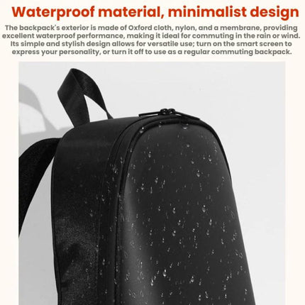 DIY Pattern Backpack With Illuminated LED Display Waterproof Schoolbag