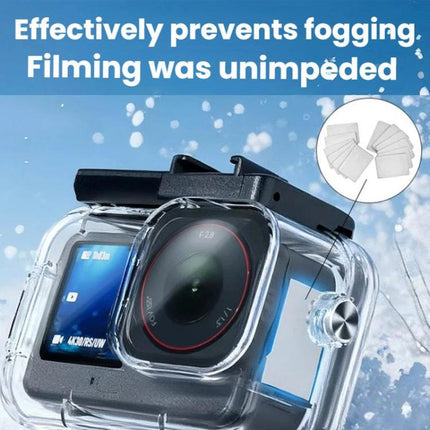 For DJI Osmo Action 6 Waterproof Case 70m IPX8 Dive Housing with Dual Cold Shoe, Waterproof Case