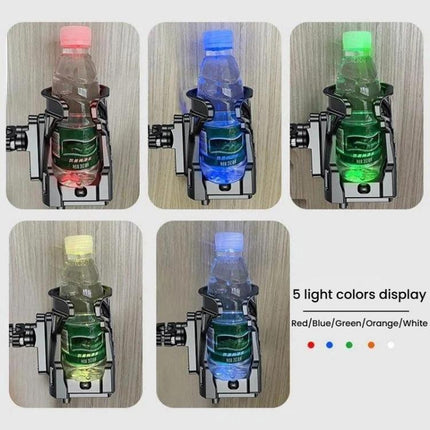 Bicycle Cup Holder With 5-Color Ambient Lights Motorcycle Water Bottle Cage, Kewig SHJ-2