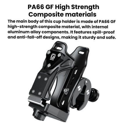 Large-Capacity Bicycle Water Bottle Cage Motorcycle Quick-Release Base Drink Holder, Kewig SHJ-3