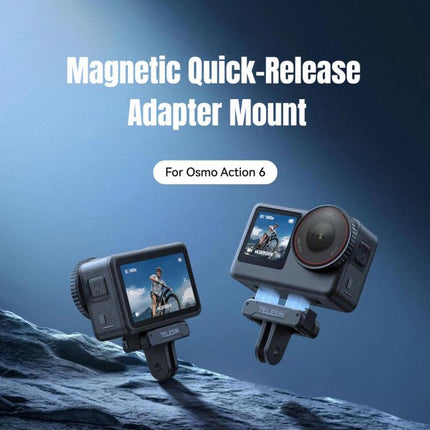 For DJI Osmo Action 6 TELESIN Magnetic Quick-release Adapter Mount Two-Claw Base, TELESIN Adapter