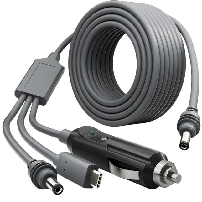 3 in 1 Mini Car DC Charger Power Cord, 3m