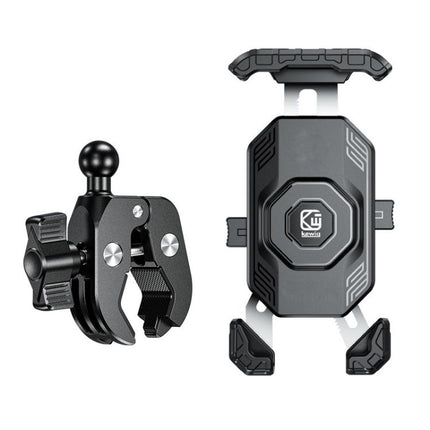 Kewig Motorcycle Riding Phone Mount Universal Quick-Release Phone Clip, Handlebars, Rear View Mirror, Heavy-duty Clamp