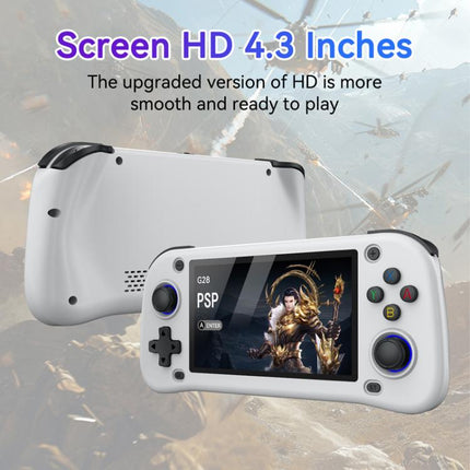 G28 Portable Handheld Open-Source Game Console 4.3 Inch HD IPS Screen, ARM Quad-Core Cortex-A7 1.3GHz, 64GB