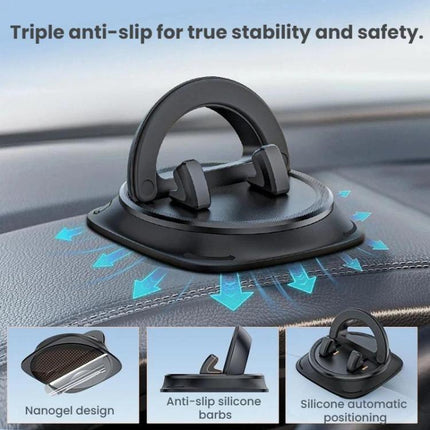 Car Dashboard Navigation Phone Anti-slip Mat Clip-on Mounting Bracket